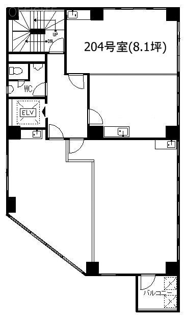 喜助九段ビル204 間取り図