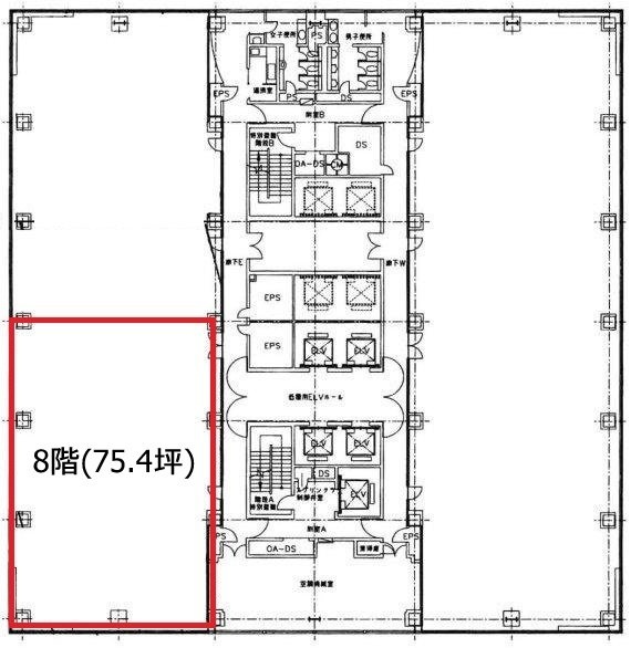 あいおいニッセイ同和損保新宿ビル8F 間取り図