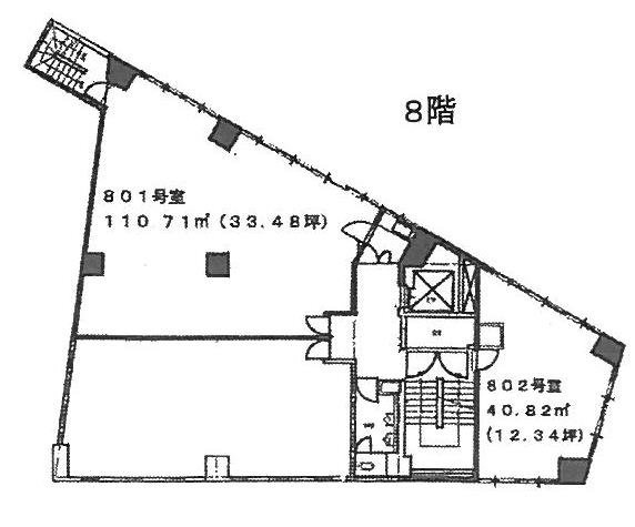 代々木駅前ビル802 間取り図