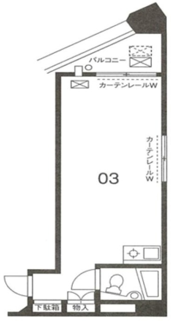 ウィンド新富ビル703 間取り図