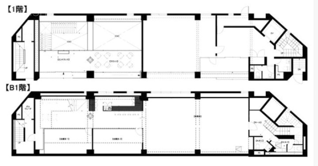 永田町グラスゲートB1F～1F 間取り図