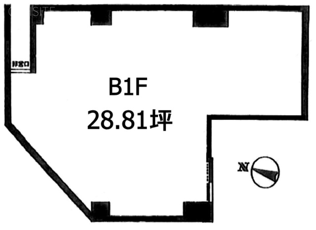 THE CENTRAL OMORIB1F 間取り図