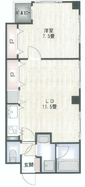 クリスタルスクエアギンザ2501 間取り図