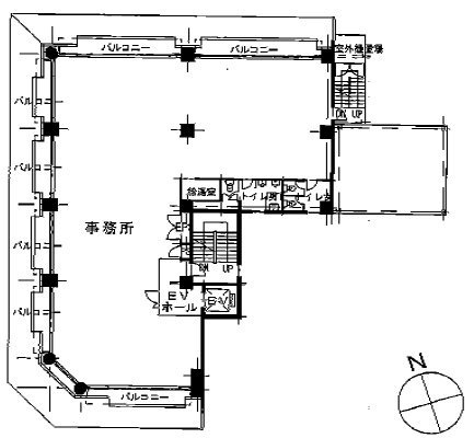 湯島夏目ビル6F 間取り図