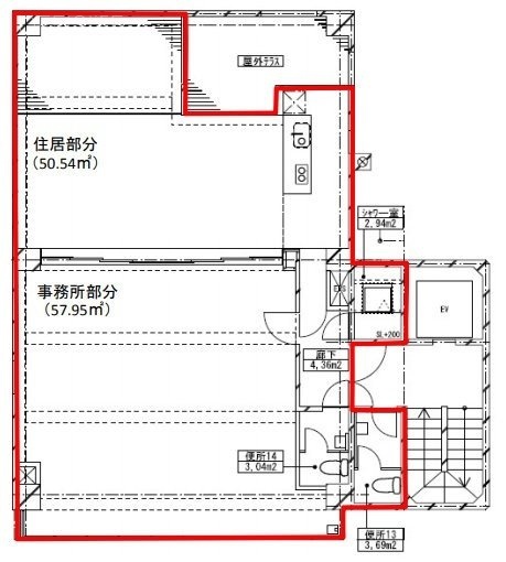 ザ・パークレックス小網町第2ビル8F 間取り図