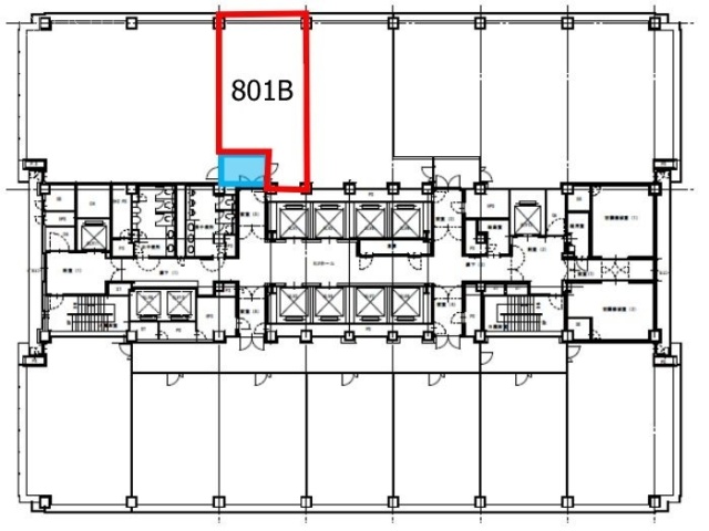 紀尾井町ビル801B 間取り図