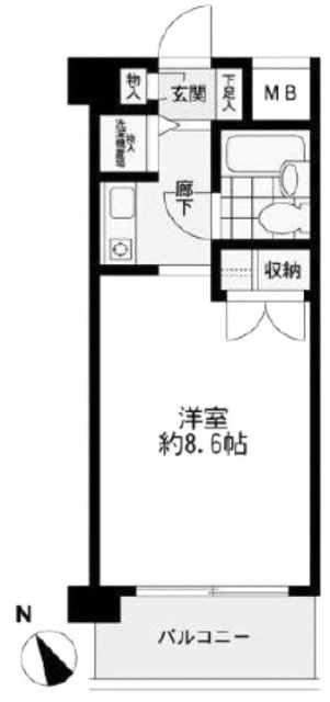 パーク・ノヴァ伊勢佐木長者町310 間取り図