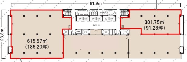 興和一橋ビル3F 間取り図