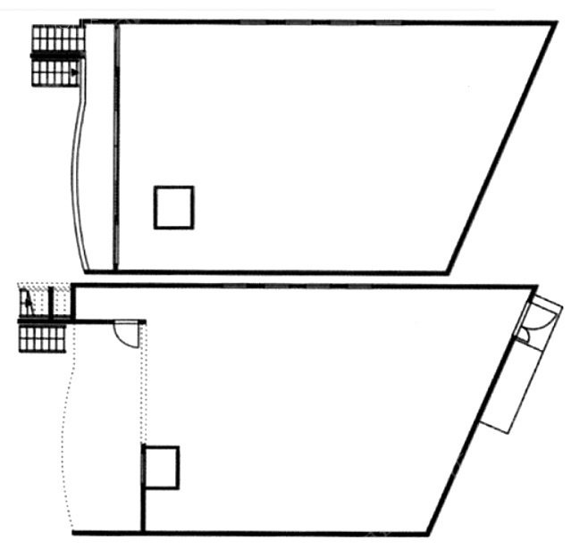 (仮)白金2丁目一棟貸店舗1F～2F 間取り図