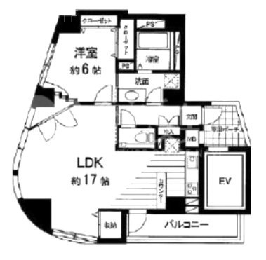 パークビュー西麻布8F 間取り図