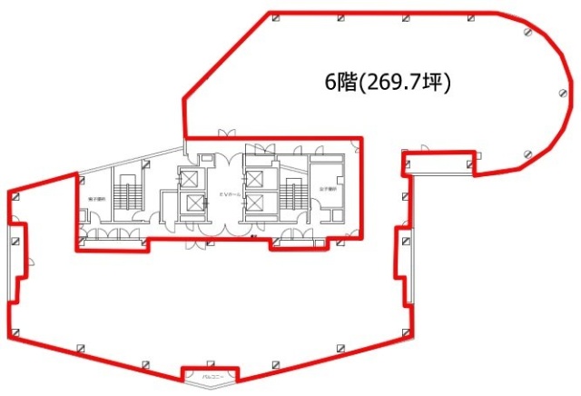 京阪世田谷ビル6F 間取り図