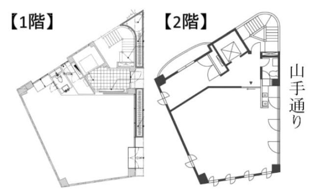 FLOOR&WALLS中野坂上1F～2F 間取り図