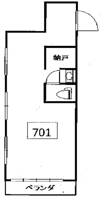 目黒第1花谷ビル701 間取り図