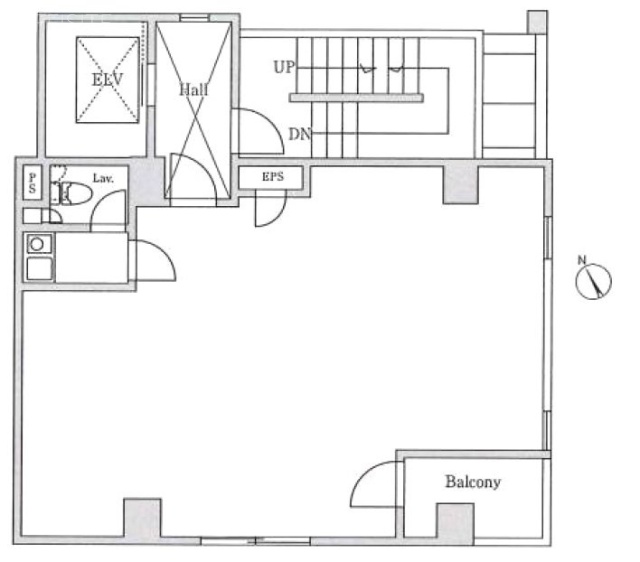 川名第二ビル4F 間取り図