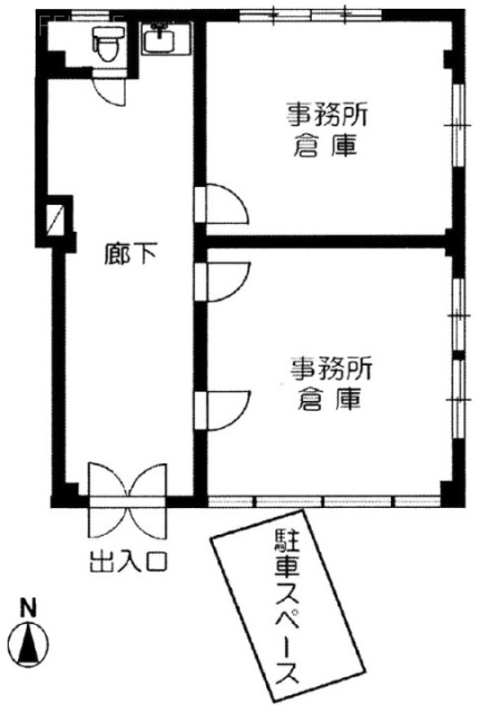 白鳥ホワンビル1F 間取り図