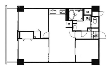 ライオンズマンション西新宿ビル518 間取り図