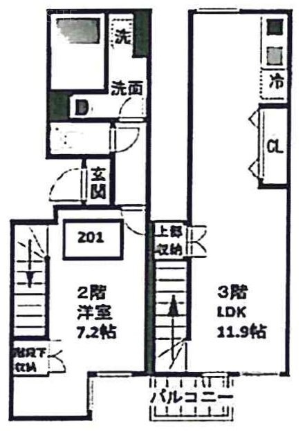 Melodia原宿ビル201 間取り図