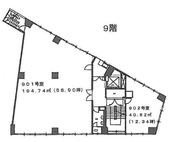 代々木駅前ビル902 間取り図