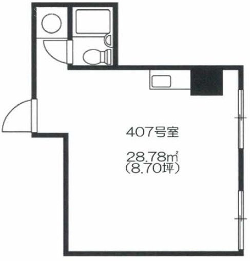 ワコーレ新宿第一ビル407 間取り図