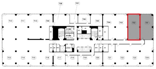 有楽町ビル702 間取り図