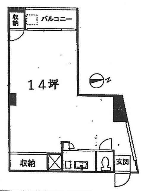 コーポクローバ瀬尾7F 間取り図