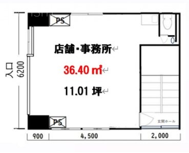 金子梅所ビル1F 間取り図