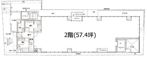 赤坂ZENビル2F 間取り図