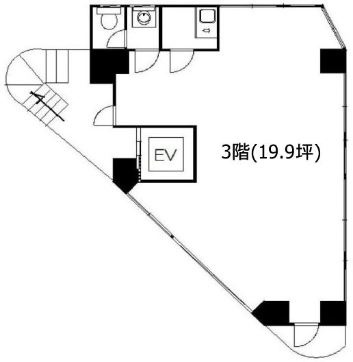 渋谷田村ビル3F 間取り図