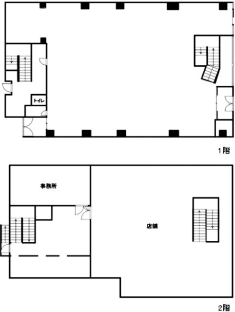 エンジョイ第6ビル1F～2F 間取り図