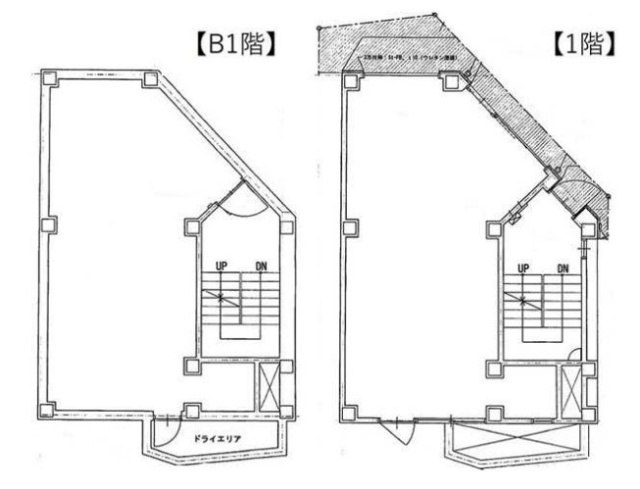 h+神宮前B1F~1F 間取り図
