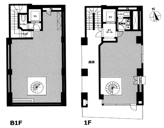 モデューロ浜松町B1F～1F 間取り図