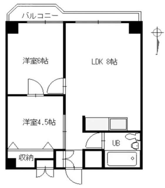 山水ハイム元麻布502 間取り図