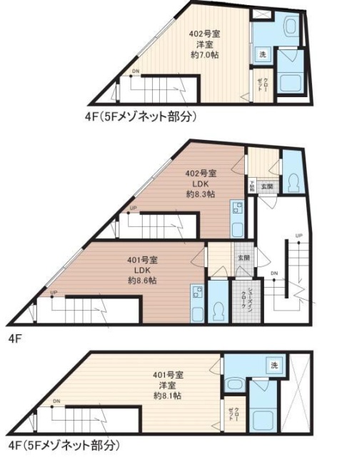 Libres代々木上原ビル401 間取り図