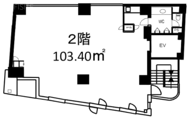 新宿明治通りビル2F 間取り図