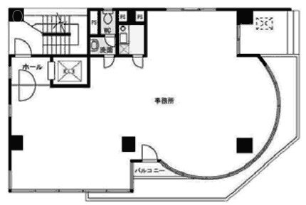 渋谷桜丘町ビル2F 間取り図