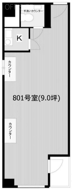 コスモ原宿ビル801 間取り図