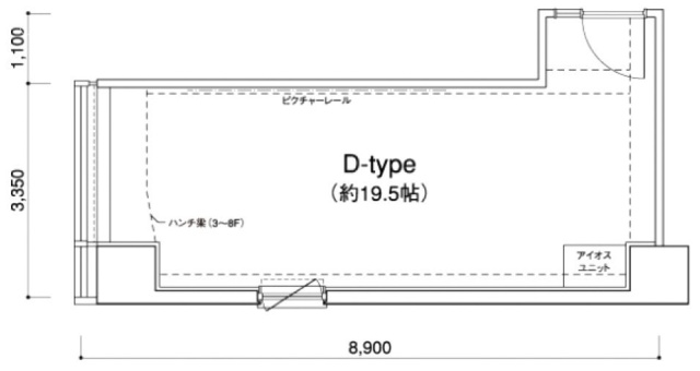 アイオス虎ノ門404 間取り図