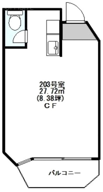 ホワイトキャッスルビル203 間取り図