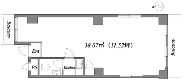 イバラキビル3F 間取り図