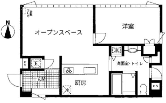 南青山スタジオフラット303 間取り図