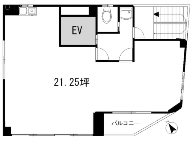 第五山京ビル701 間取り図