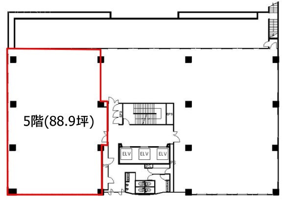 東映三宿ビル5F 間取り図