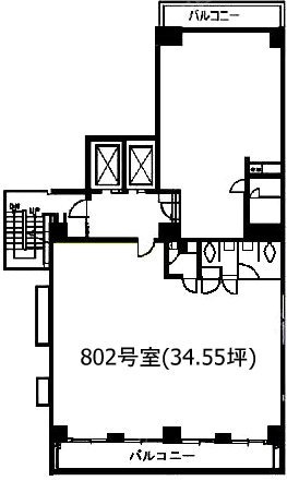 中川ビル802 間取り図