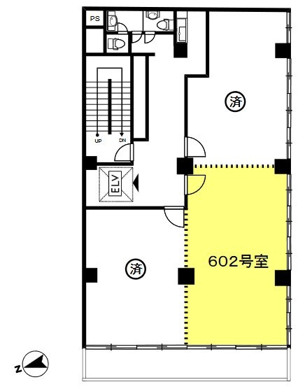 喜助神田西口ビル602 間取り図