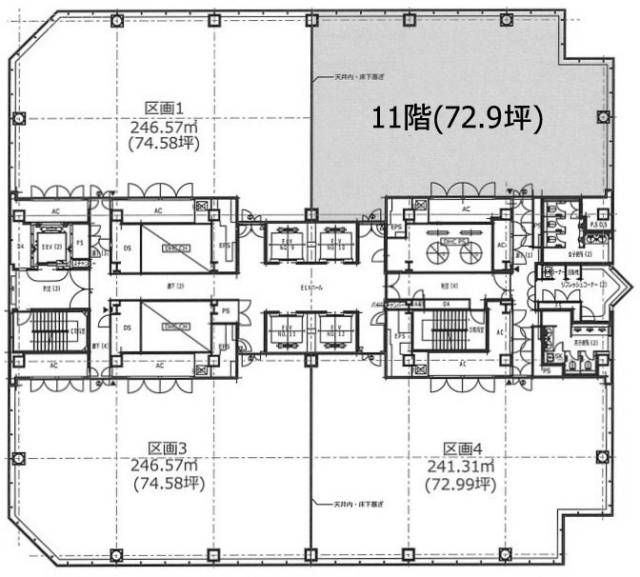 有明フロンティアビルB棟11F 間取り図