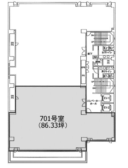 小田急新百合ヶ丘ビル701 間取り図