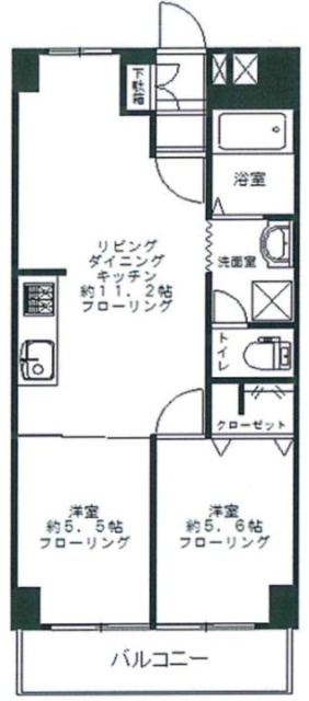 秀和五反田駅前レジデンス1208 間取り図