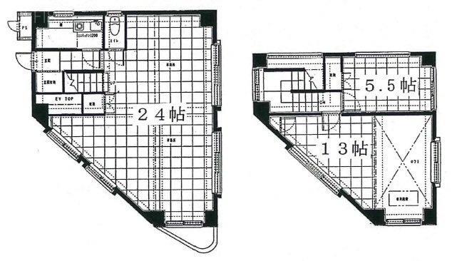 渋谷田村ビル5F～6F 間取り図