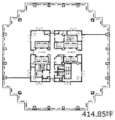 青海フロンティアビル8F 間取り図