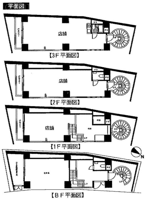 バルビゾン50ビルB1F～3F 間取り図